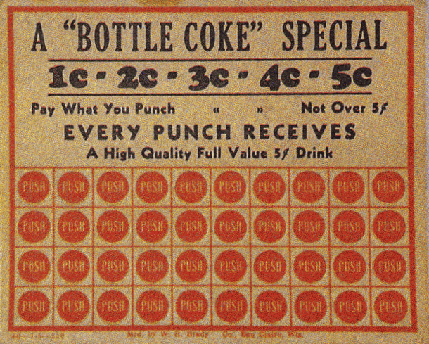 Promotion c.1900, One 5 cent Drink with every punch