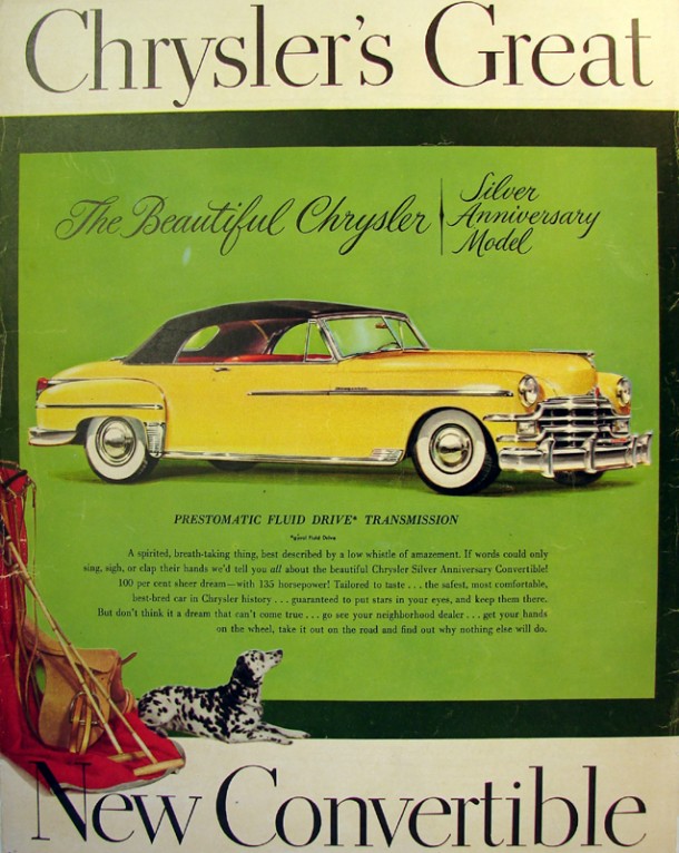 Chrysler's great, new convertible, 1949