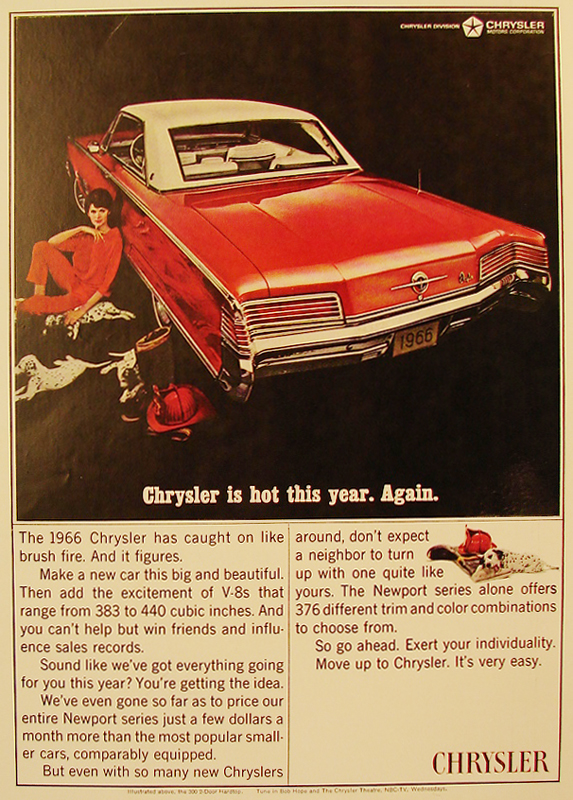 Chrysler is hot this year. Again, 1965