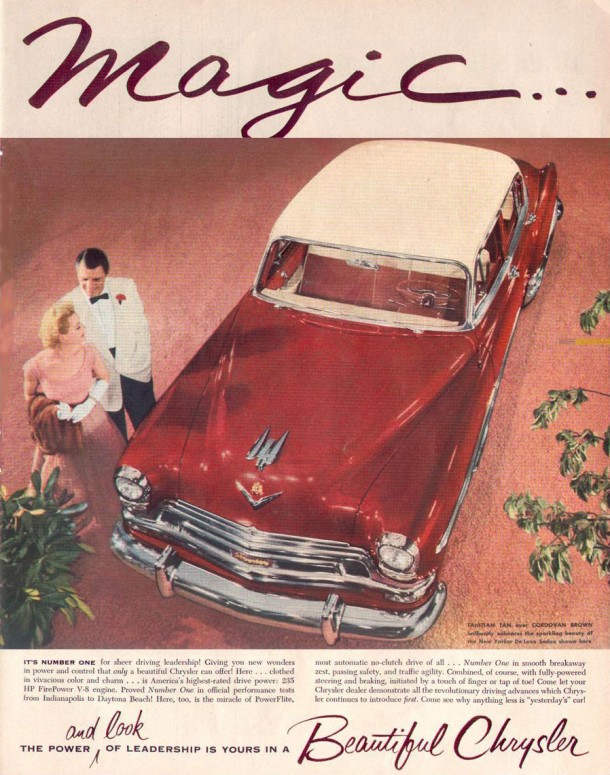 Chrysler magazine ads from 1950s