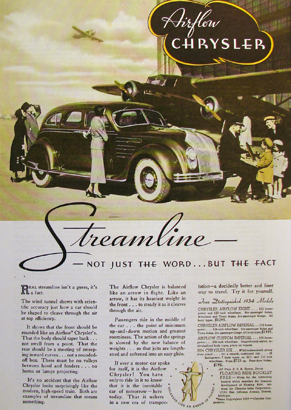 Streamline - not just the word... but the fact, 1934