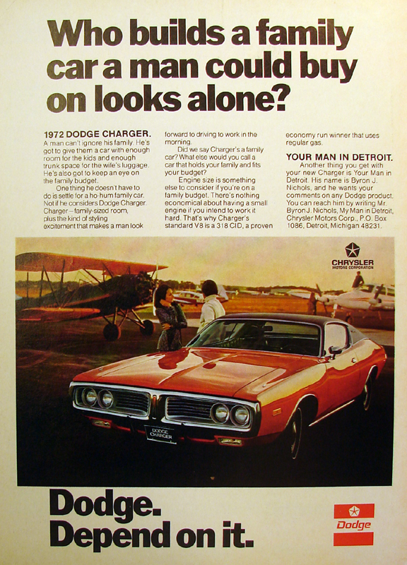 Who builds a family car a man could buy on looks alone?, 1971