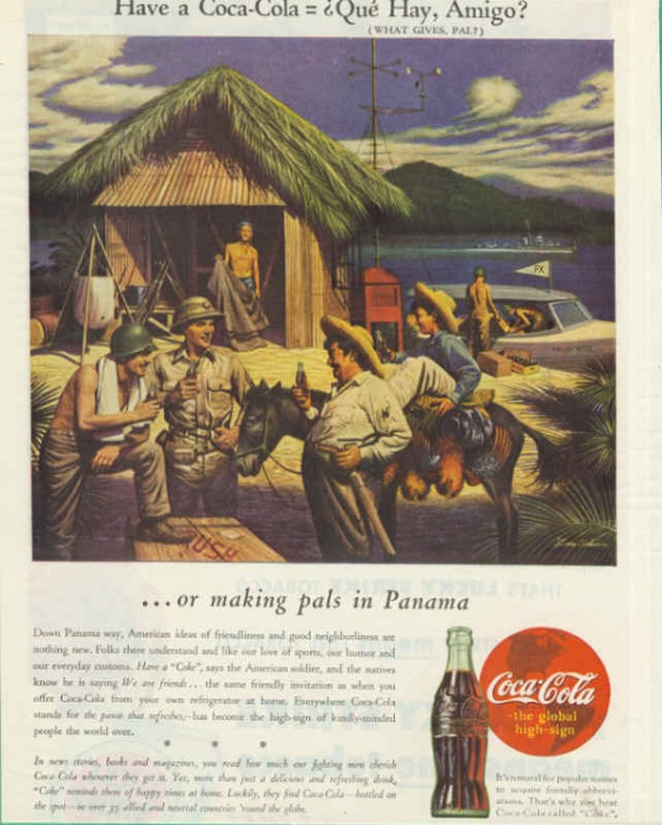 American soldiers in Panama, Coca-Cola ad 1943