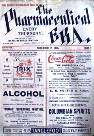 1898 Coca-Cola ad at the weekly newspaper focused on pharmaceutics