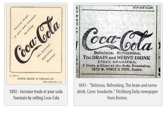 Coca-Cola ads 1892 - 1893