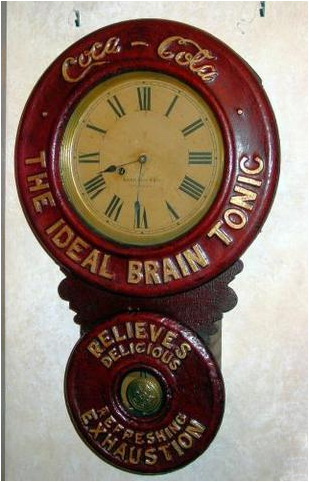 Coca-Cola advertising clock Circa 1893