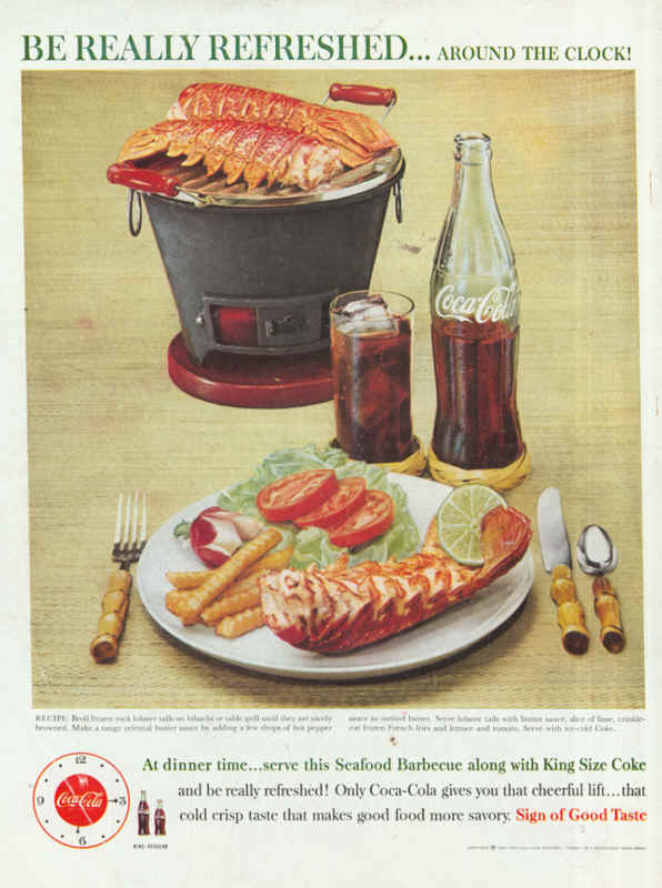 Seafood Barbecue along with King Size Coke 1960