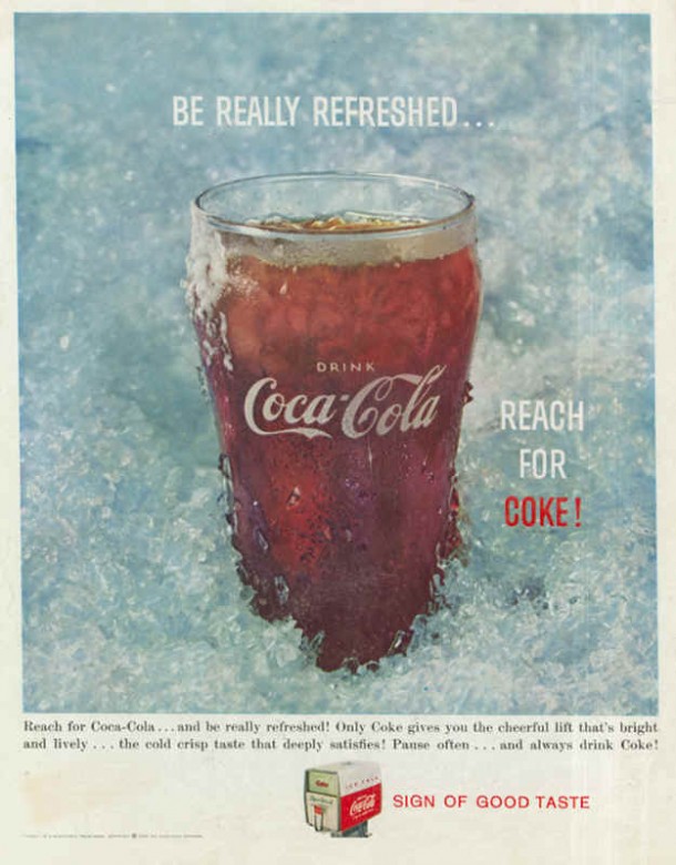 Be really refreshed... reach for Coke! 1959