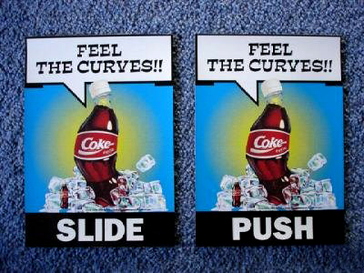 Coca-Cola "Feel The Curves" slide push 1995