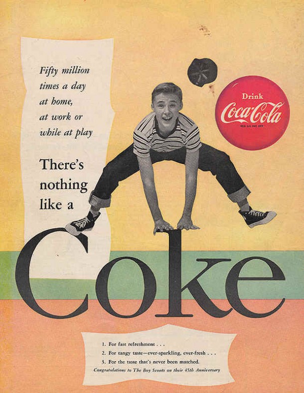 Coca-Cola for fast refreshment 1955