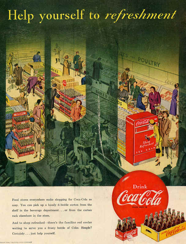 Coca-Cola help yourself to refreshment 1950