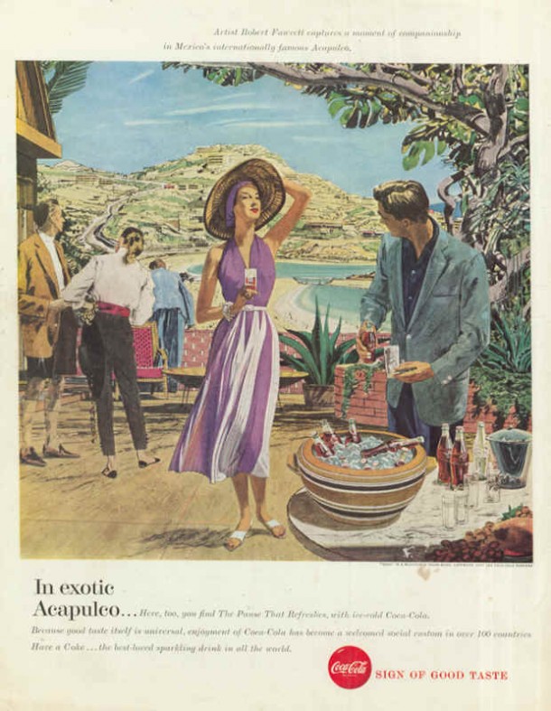 Coca-Cola in exotic Acapulco 1957