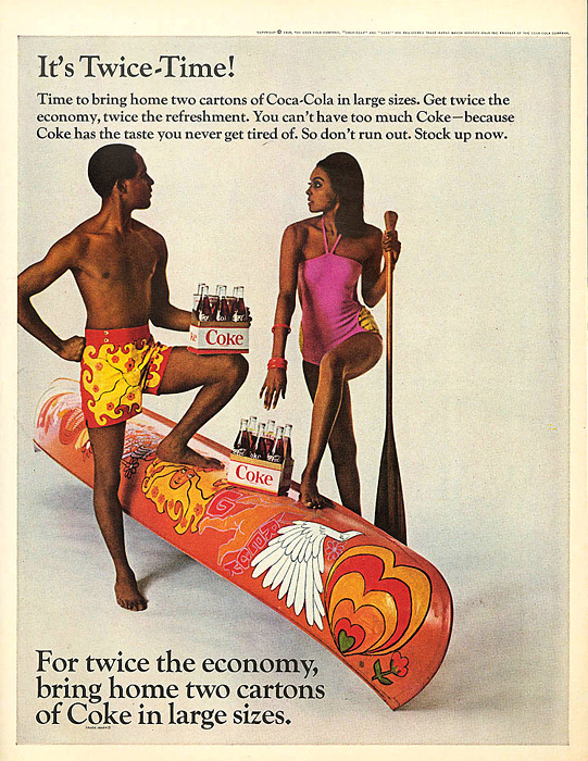 For twice the economy, bring home two cartons of Coke in large sizes 1968