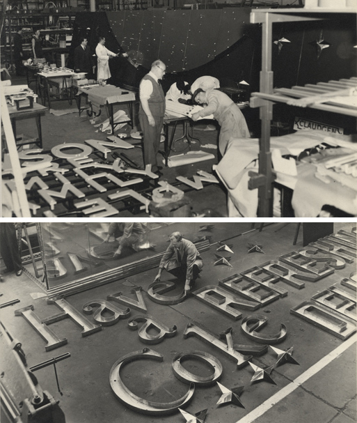 Making letters, 1954