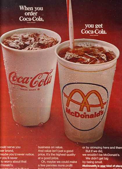 When you order Coca-Cola, you get Coca-Cola 1968