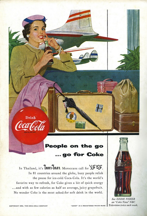 People on the go... go for Coke 1954