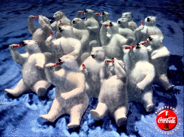 Coca-Cola polar bears "Northern lights" 1993