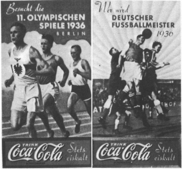 Coca-Cola posters for Nazi Germany summer Olympic Games 1936