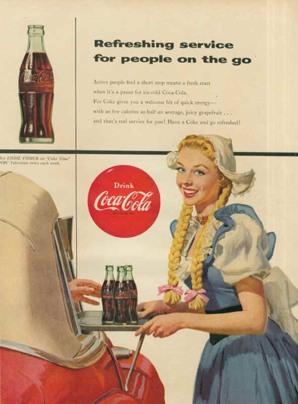 Refreshing service for people on the go 1954