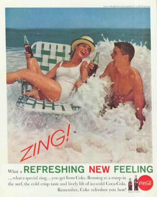 Coca-Cola Rousing as a romp in the surf 1961