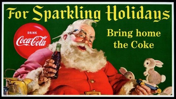 Coca-Cola Santa Claus poster 1956