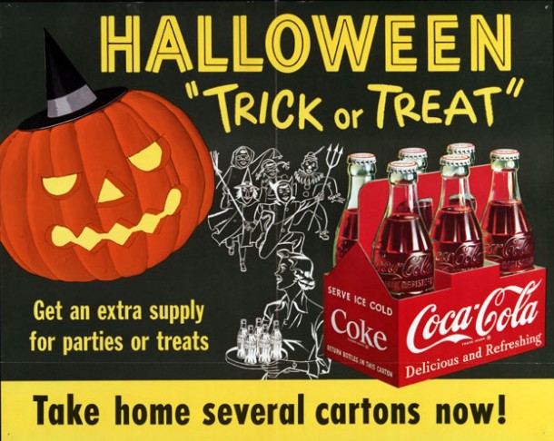 Halloween "Trick or Treat" poster from 1954