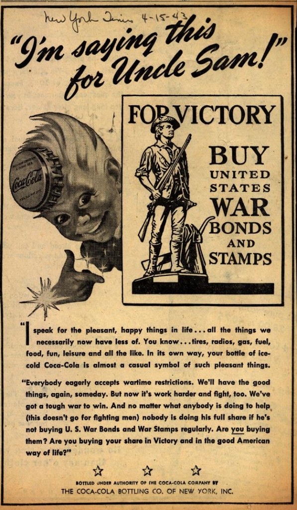 Coca-Cola War Bonds - For Victory