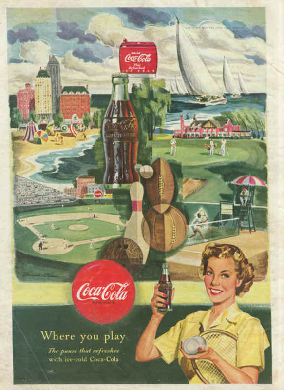 Coca-Cola where you play 1950