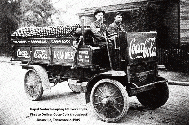 Rapid Motor Company Delivery Truck, 1909 First delivery of Coca-Cola to Knoxville, TN