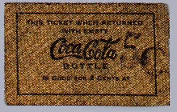 Coca Cola century deposit ticket