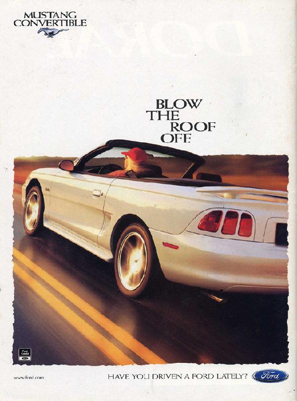 Blow the roof off, Mustang Convertible, 1997