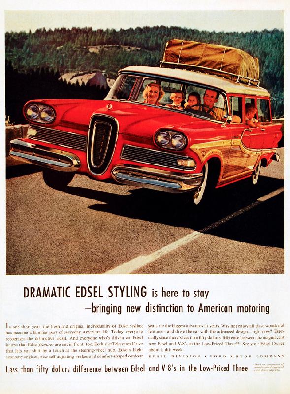 Dramatic Edsel styling is here to stay - bringing new distinction to American motoring, 1958