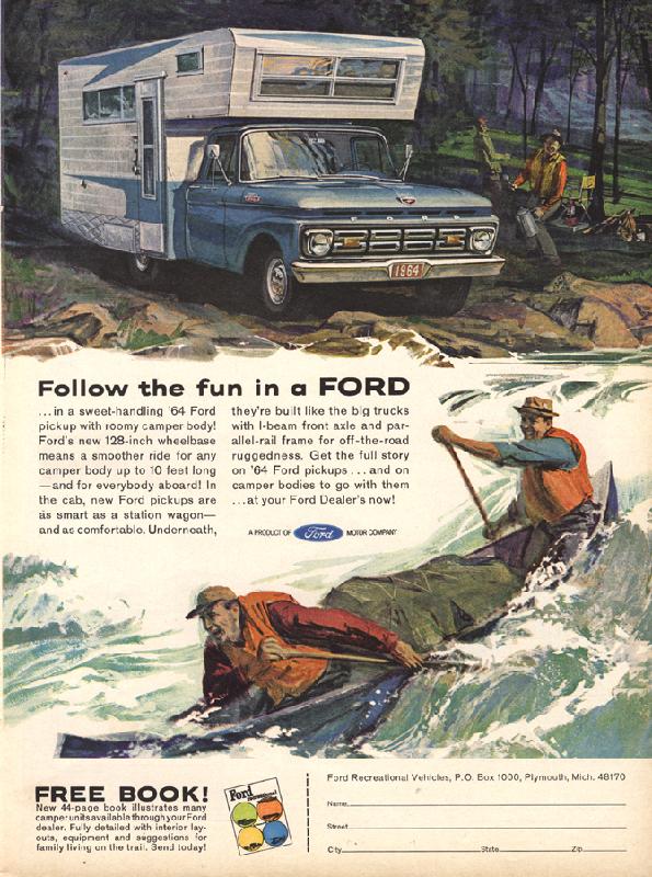 Follow the fun in a Ford, 1964