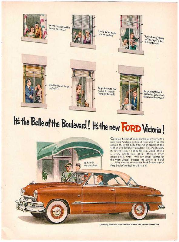 It's the Belle of the Boulevard! It's the new Ford Victoria!, 1951