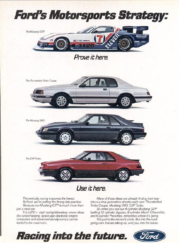 Ford's Motosports Strategy, 1984