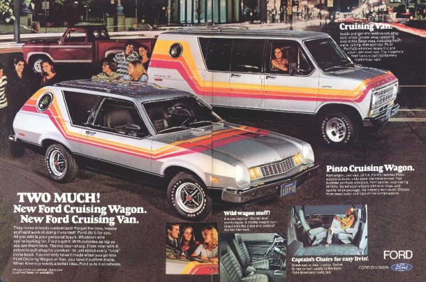 Two much! New Ford Cruising Wagon. New Ford Cruising Van, 1976
