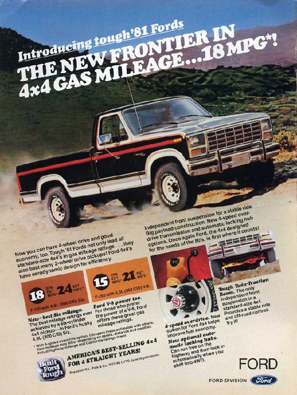 The new frontier in 4x4 gas mileage, 1981