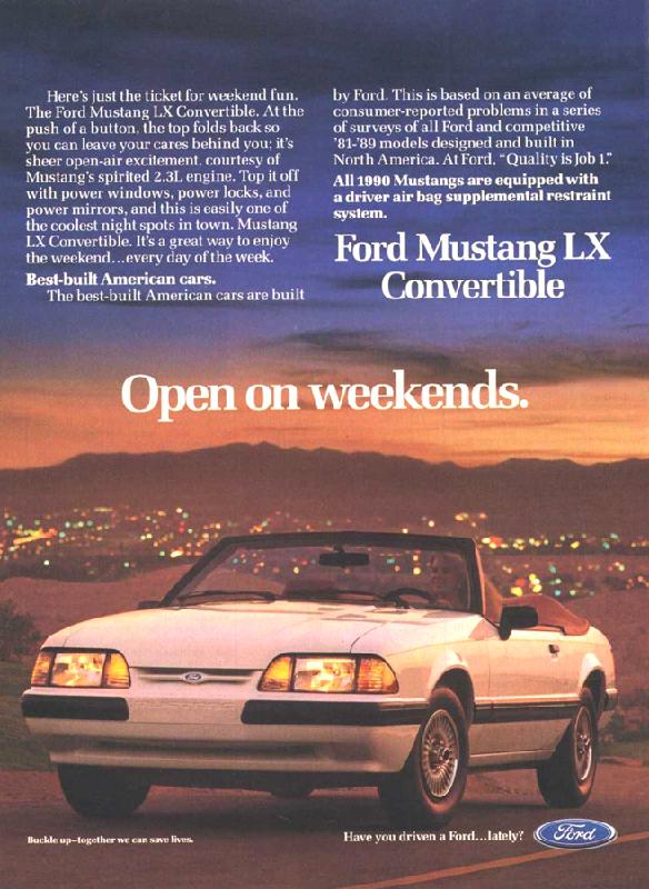 Open on weekends, 1990