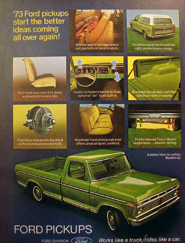 '73 Ford pickups start the better ideas coming all over again!, 1973