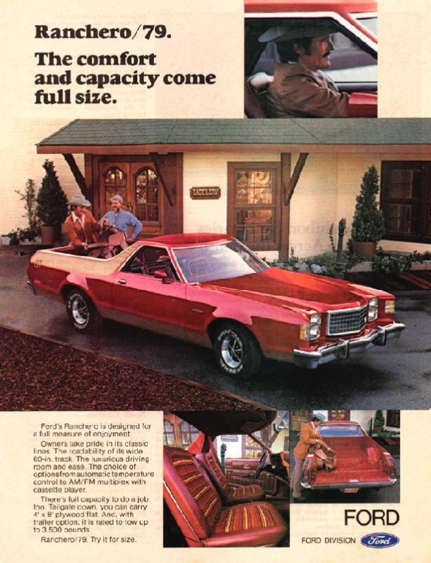 Ranchero '79 The comfort and capacity come full size, 1979