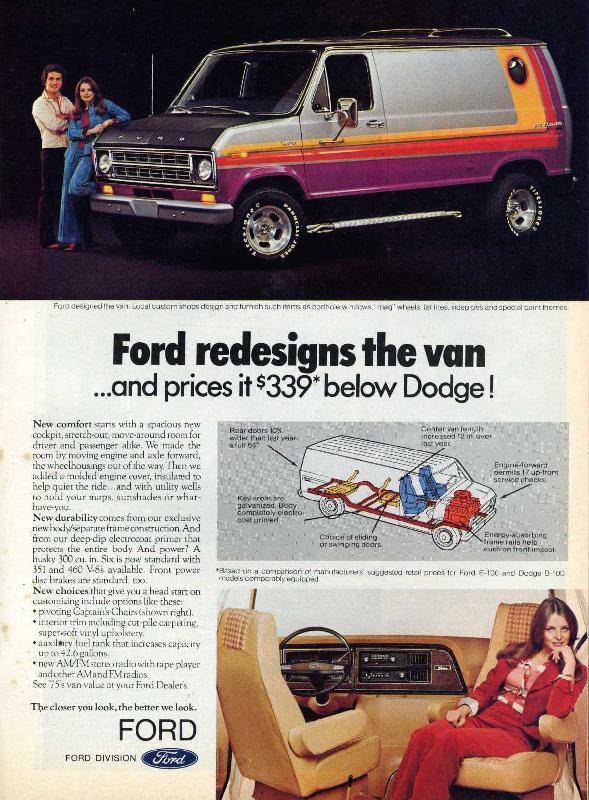 Ford redesigns the van, 1975