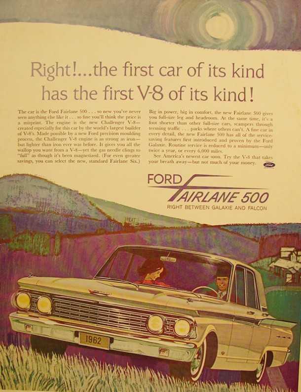 Right!... the first car of its kind has the first V8 of its kind!, 1961