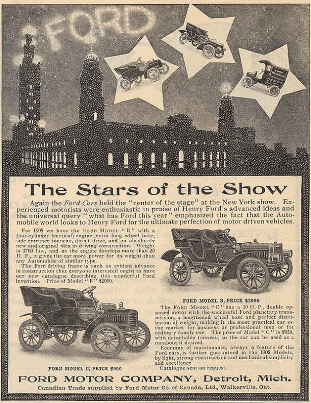 Ford cars: The Stars of the show, 1905