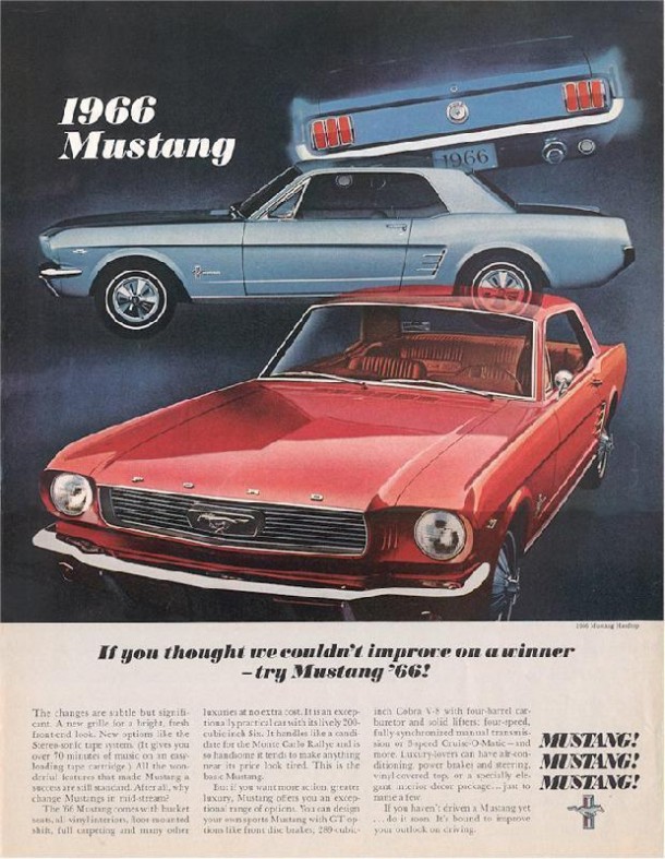 If you thought we couldn't improve on a winner - try Mustang, 1966