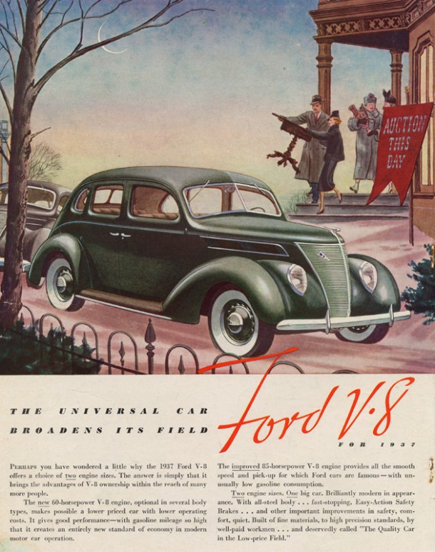 Ford V8 "The universal car broadens its field", 1937