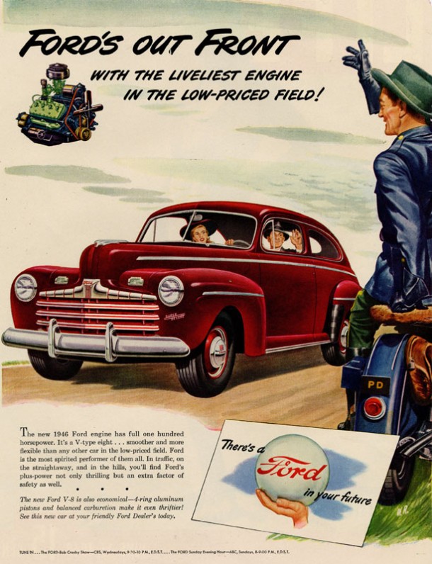 Ford's out front with the liveliest engine in the low-priced field!, 1946