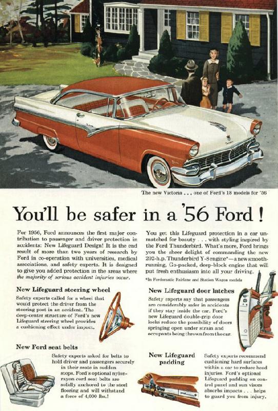 You'll be safer in a '56 Ford!, 1956