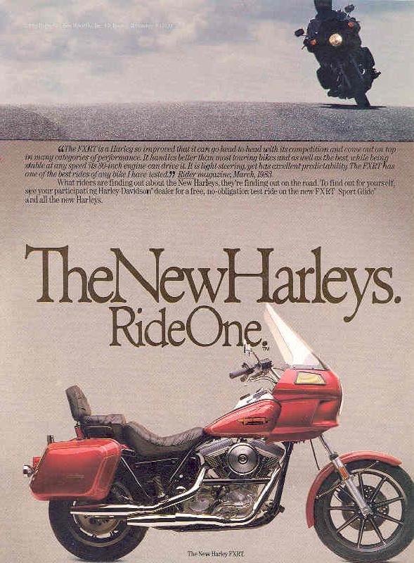 The new Harley-Davidson FXRT Sport Glide, 1984