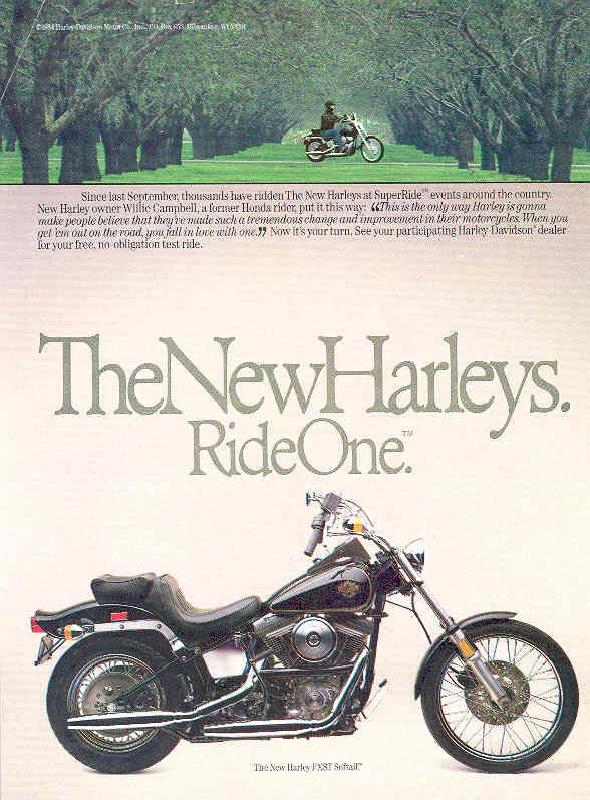 The new Harley-Davidson FXST Softail, 1984