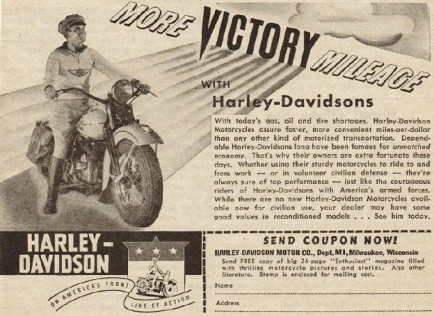 More victory mileage with Harley-Davidson, 1942